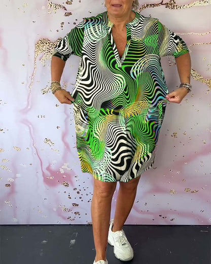 Women's Abstract Print Casual Dress