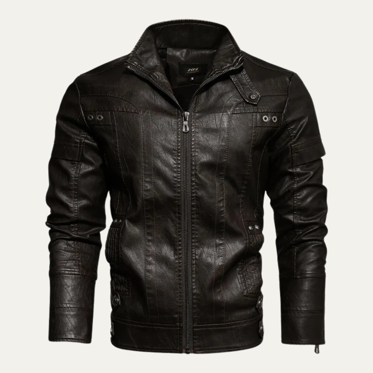 Men's Slim Fit Biker Leather Jacket
