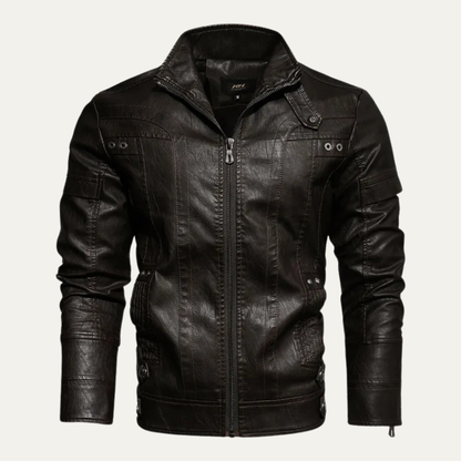Men's Slim Fit Biker Leather Jacket