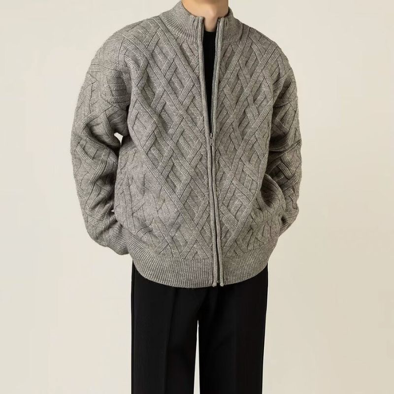 Warm Fleece Lined Wool Coat