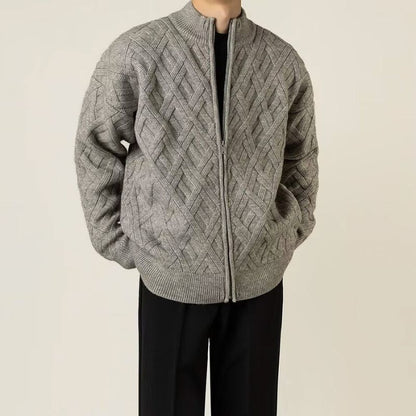 Warm Fleece Lined Wool Coat
