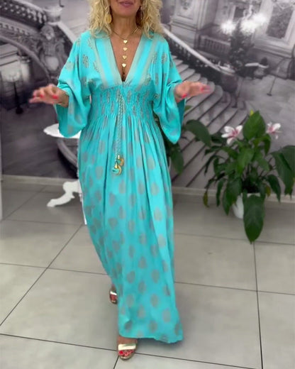 Flowy Summer Floral Maxi Dress - VibreMode