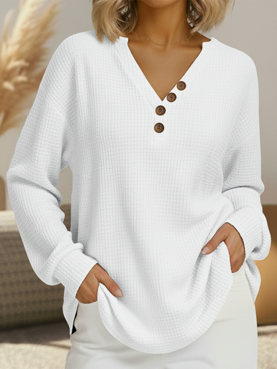 Cozy Crew Neck Long Sleeve Sweater