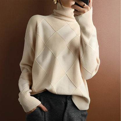 Women's Cashmere Round Neck Jersey - VibreMode