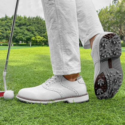 Classic Golf Shoes Leather Brown
