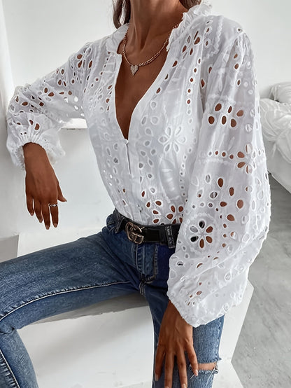 Women's Pretty Floral Button Blouse