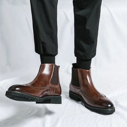 Davenport Men's Faux Leather Chelsea Boots