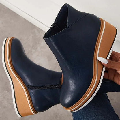 Women's Ankle Boots Side Zipper Style