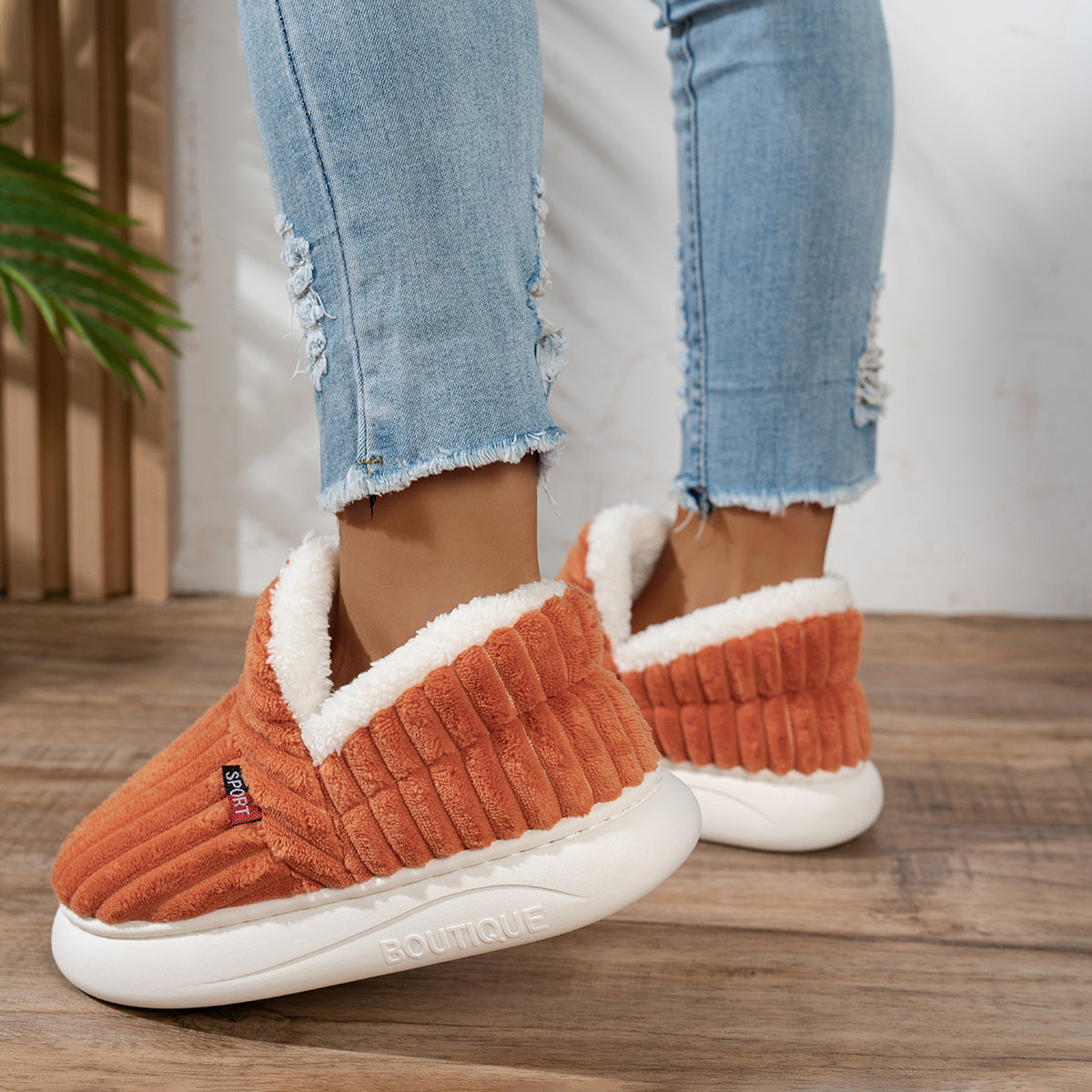 Women's Fleece Slippers Non-Slip Sole