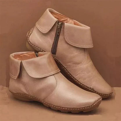 Women's Classic Ankle Boots Non-Slip Leather Black