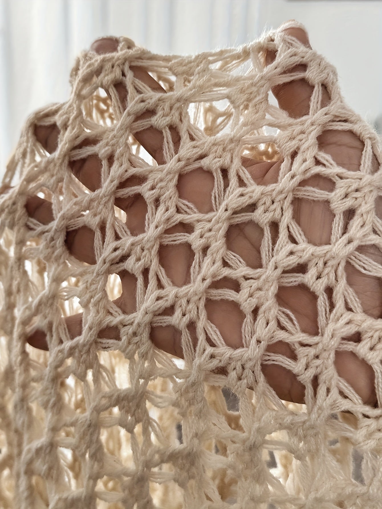 Women's Open-Front Crochet Cardigan