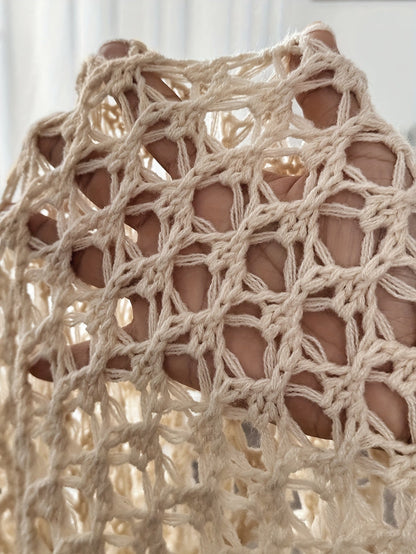 Women's Open-Front Crochet Cardigan
