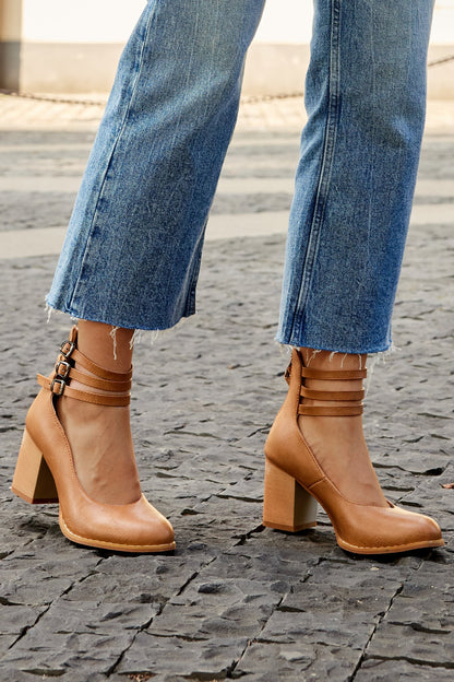 Comfortable Ankle Strap Sandals with High Heel