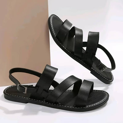 Women's Three Strap Flat Sandals