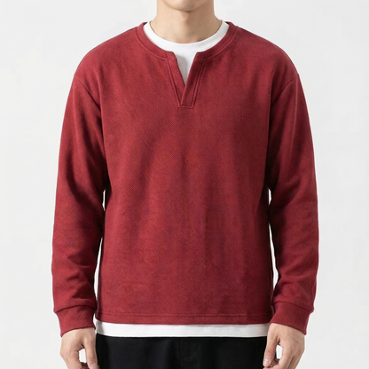 Women's Cotton Split Neck Sweater