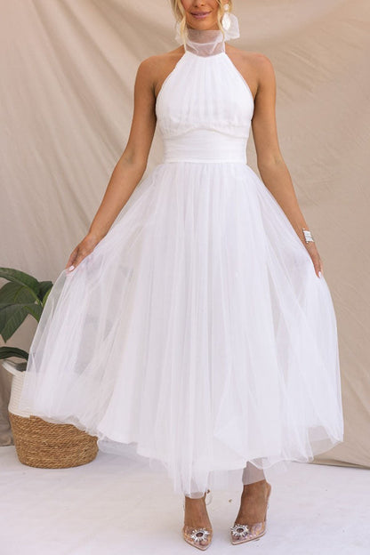 Elegant Ladies' Party Tulle Gown Dress