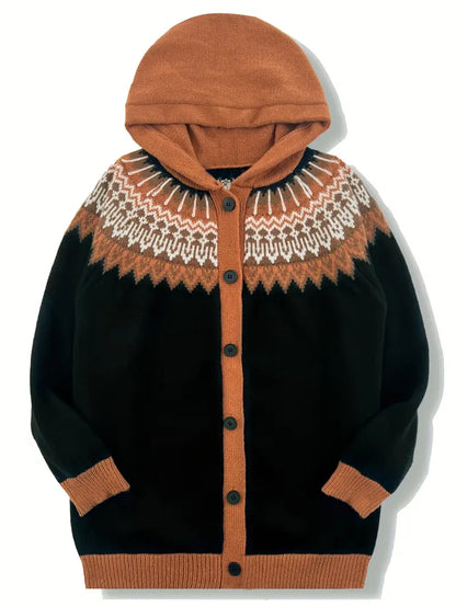 Relaxed Fit Hoodie Sweater Cardigan