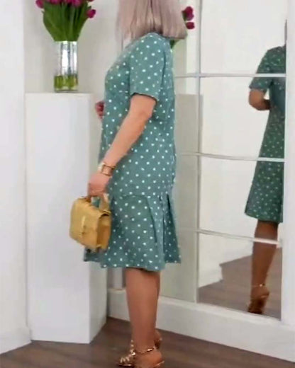 Fun Dot Pattern Summer Dress