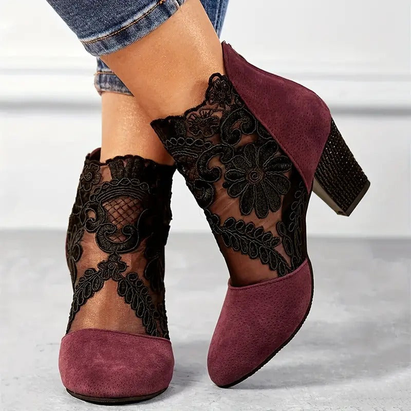 Comfortable Low Block Heel Women's Ankle Boots