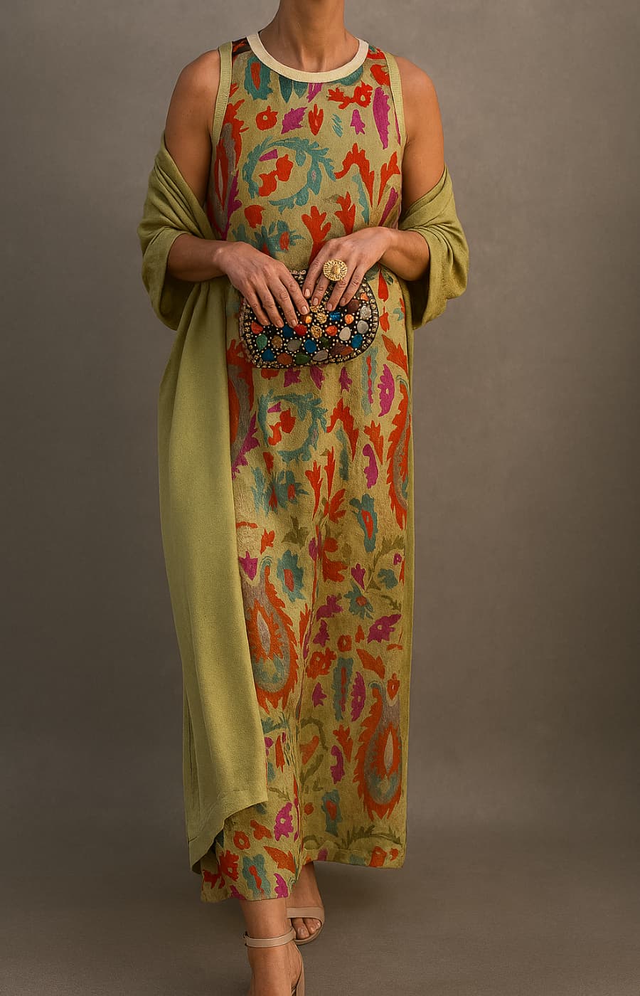Elegant Women's Dress and Coat Outfit Set - VibreMode