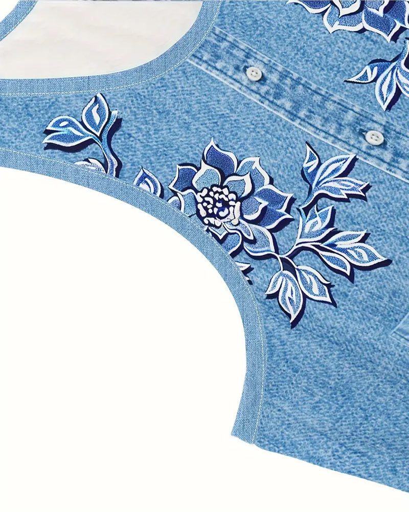 Women's Printed Dress Decorative Motif