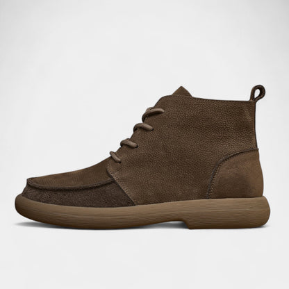 Men's Real Leather Comfort Ankle Boots Wide Fit Lace Up Shoes