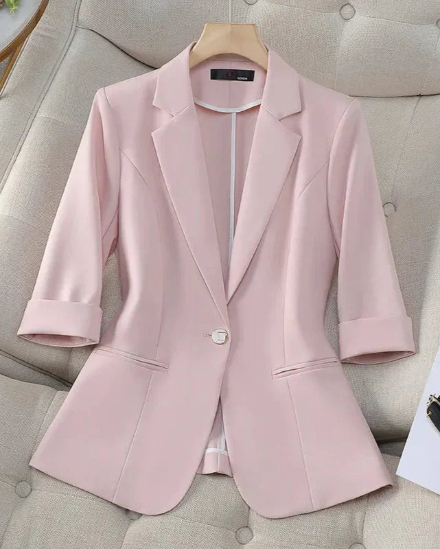 Women's Fitted Blazer 3/4 Sleeve - VibreMode