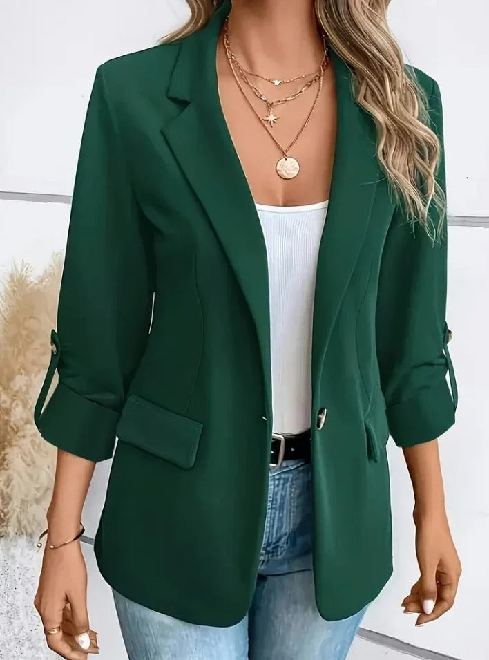 Image of Daniela | Women's Button-Up 3/4 Sleeve Blazer
