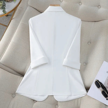 Image of Vanessa | Women's Fitted 3/4 Sleeve Blazer