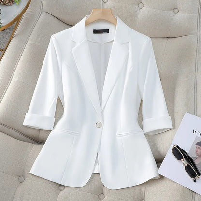 Image of Vanessa | Women's Fitted 3/4 Sleeve Blazer