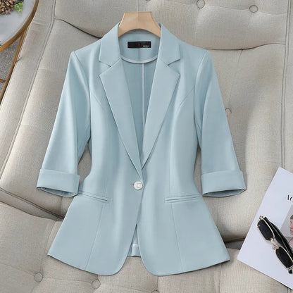 Image of Vanessa | Women's Fitted 3/4 Sleeve Blazer