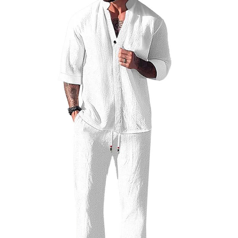 Men's 3/4 Sleeve Loungewear Set - VibreMode