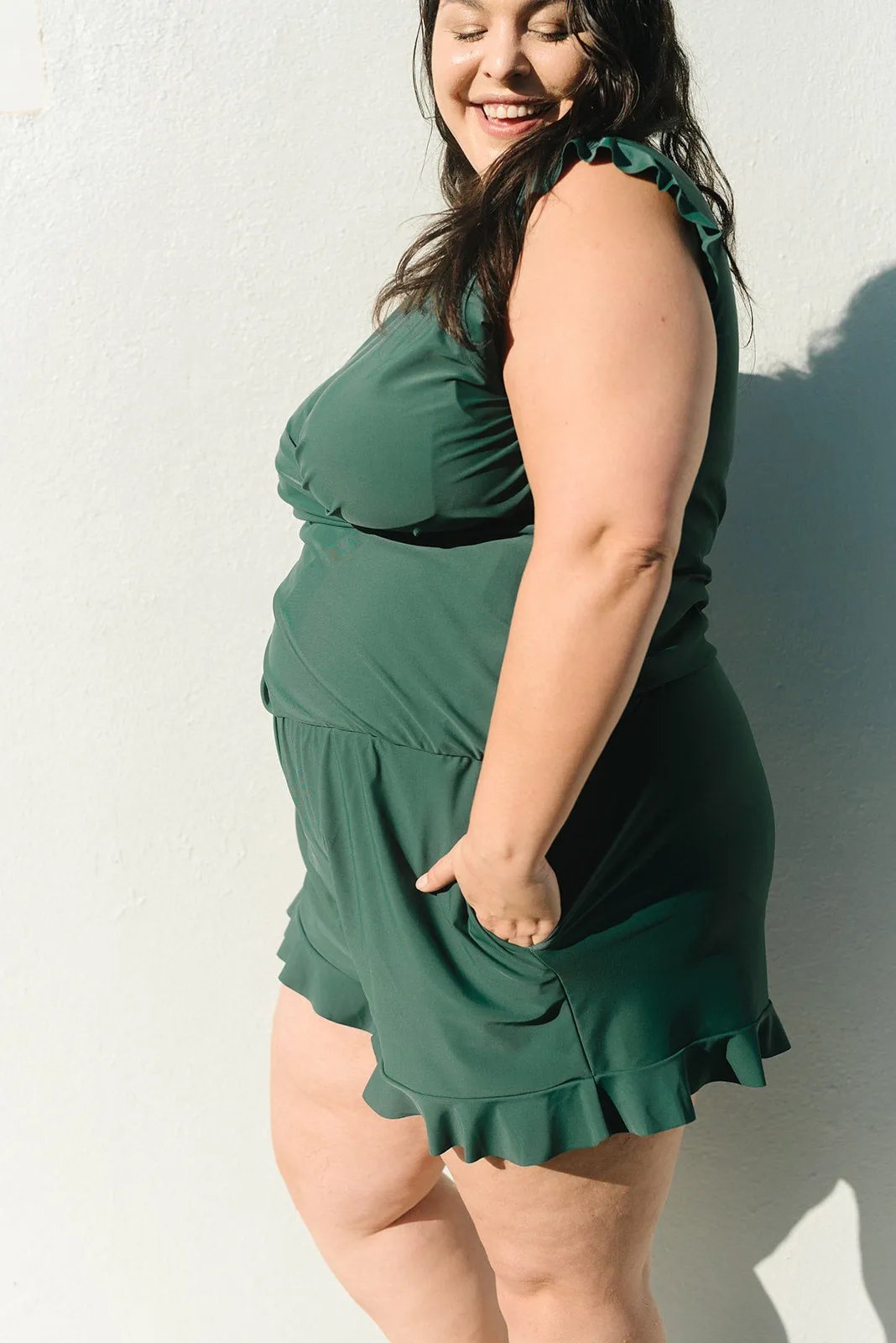 Women's Swimsuit Built-In Bra Supportive Black