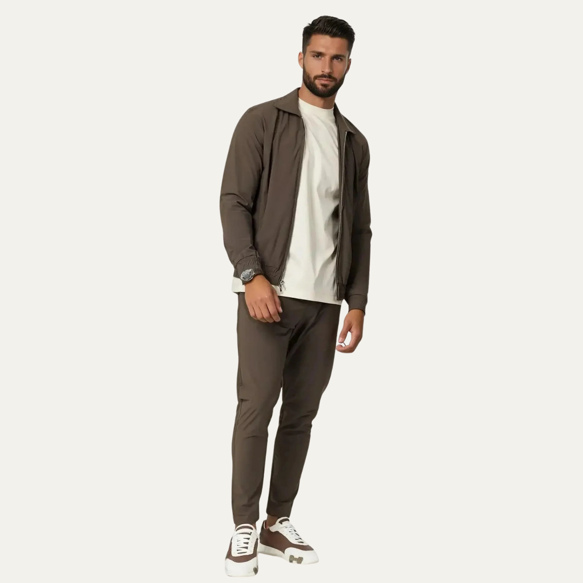Men's Modern Lounge Wear Set Brown