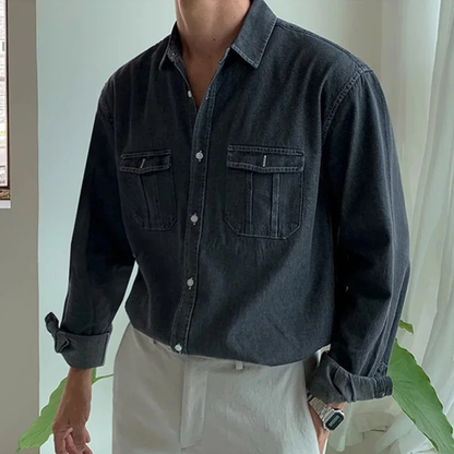 Men's Classic Denim Button Down Shirt