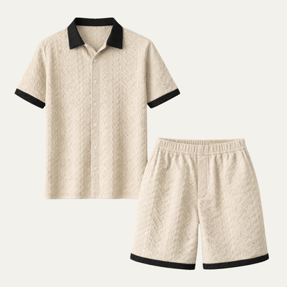Men's Lightweight Summer Shirt And Shorts Set - VibreMode