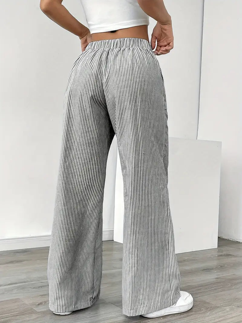 Comfortable Loose Fit Striped Pants