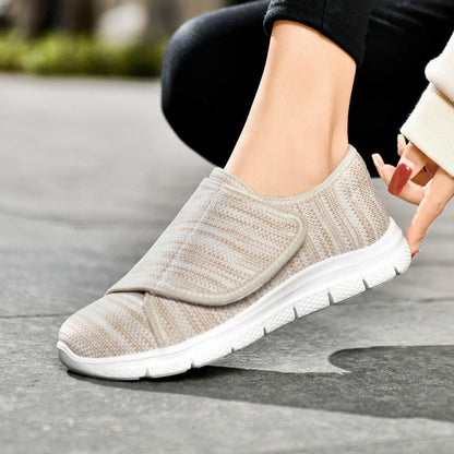 Comfortable Wide Fit Walking Shoes for Women with Adjustable Strap