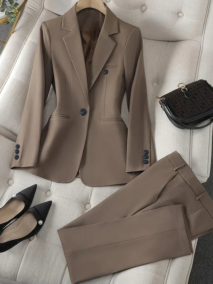 Women's Classic Blazer Suit Notched Lapel - VibreMode