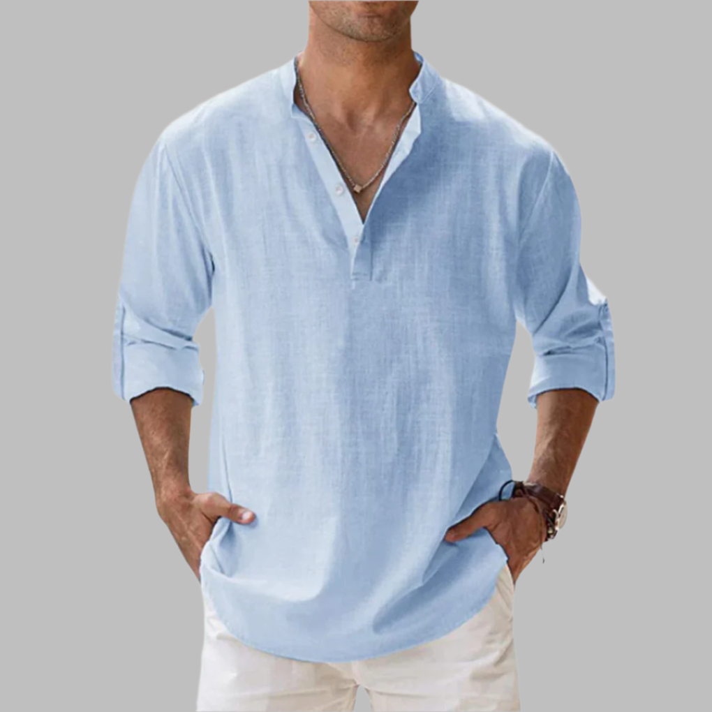 Men's Linen Summer Shirt Relaxed Fit - VibreMode