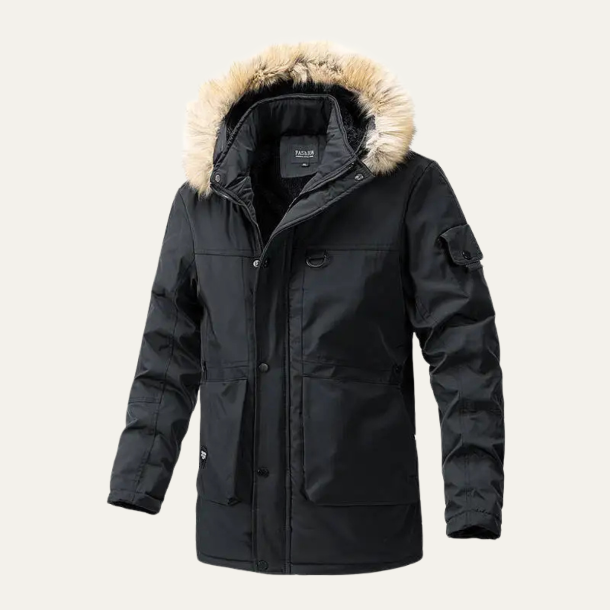 Tropea Men's Cotton Padded Jacket Fur Collar