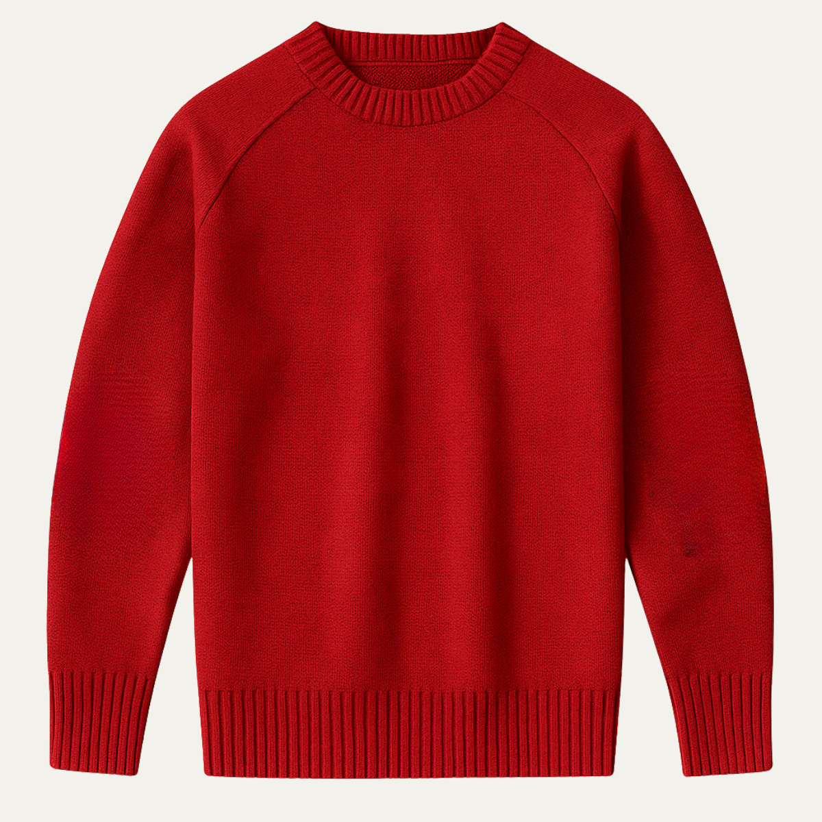 Men's Oversized Knit Sweater Elbow Patches - VibreMode