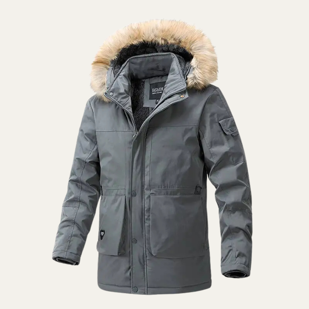 Tropea Men's Cotton Padded Jacket Fur Collar