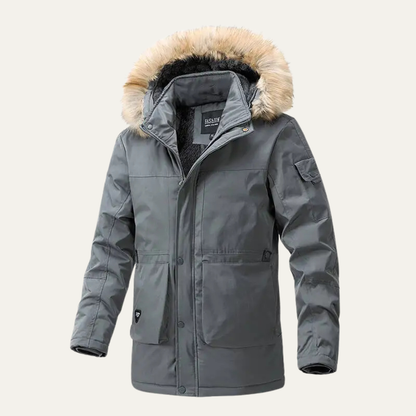 Tropea Men's Cotton Padded Jacket Fur Collar