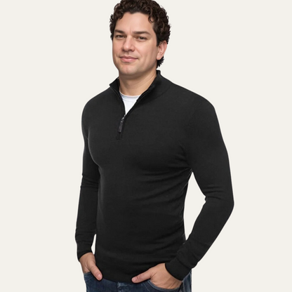 Men's Slim Fit Quarter Zip Casual Sweater