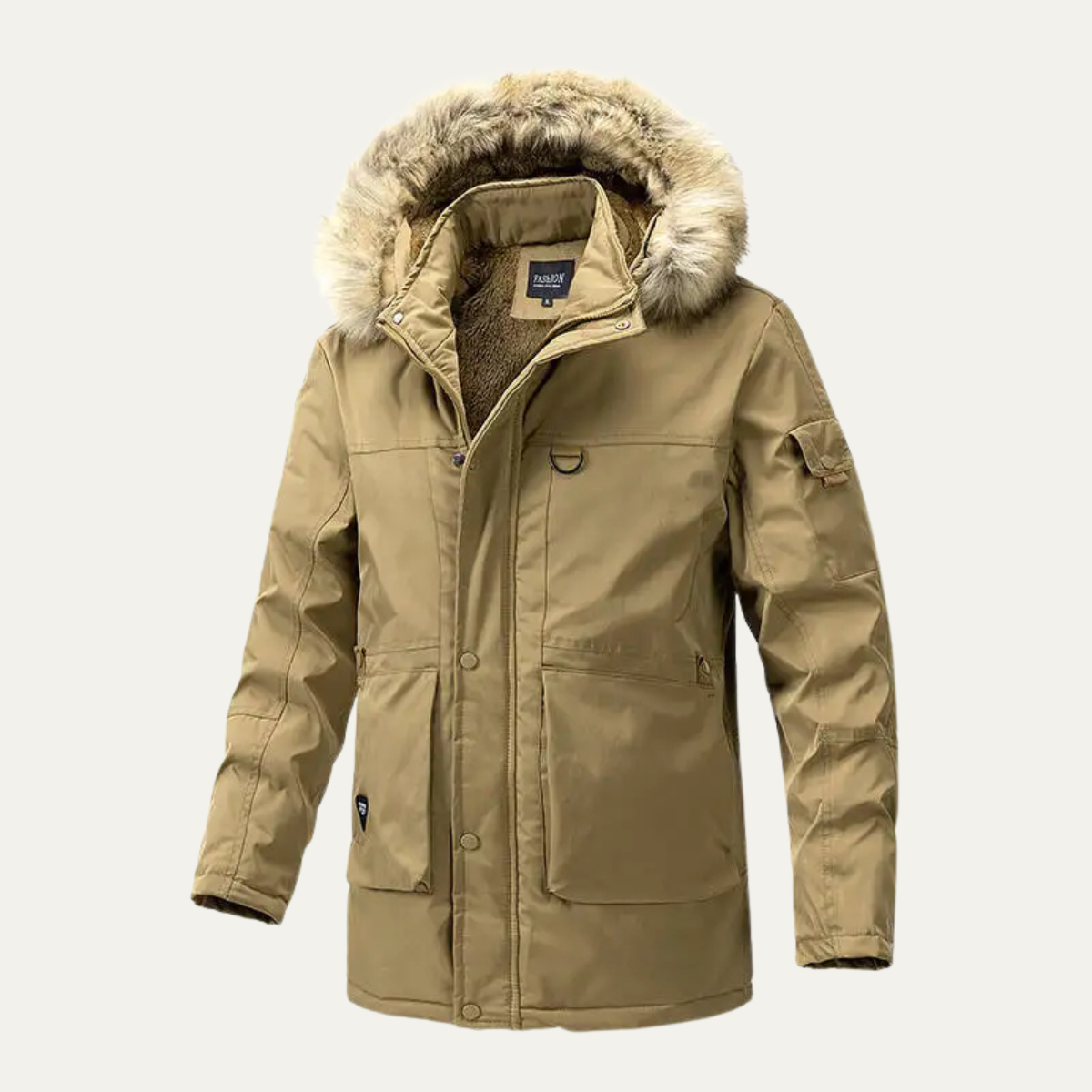 Tropea Men's Cotton Padded Jacket Fur Collar