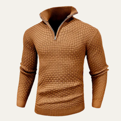 Women's Winter Half Zip Knitted Sweater