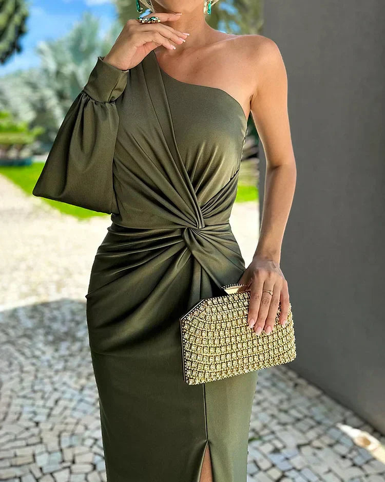Women's Pleated Wedding Guest Dress