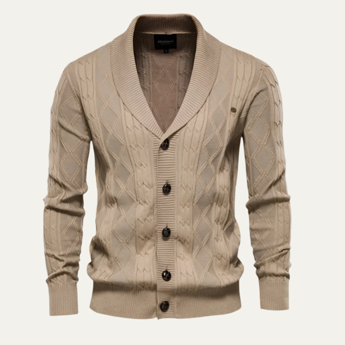 Men's Elegant Cardigan Sweater - VibreMode