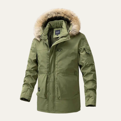 Tropea Men's Cotton Padded Jacket Fur Collar